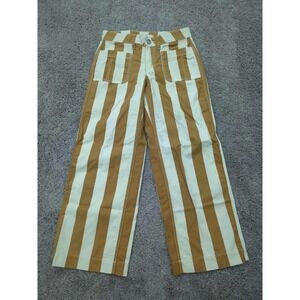 BDG Urban Outfitters Striped Crop Pants Womens 24 High‎ Waist 100% Cotton
